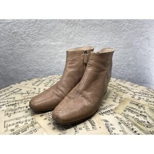 Jigsaw Women's Boho Chic Leather Ankle Boots Size 41 Minimalist Designer Classic